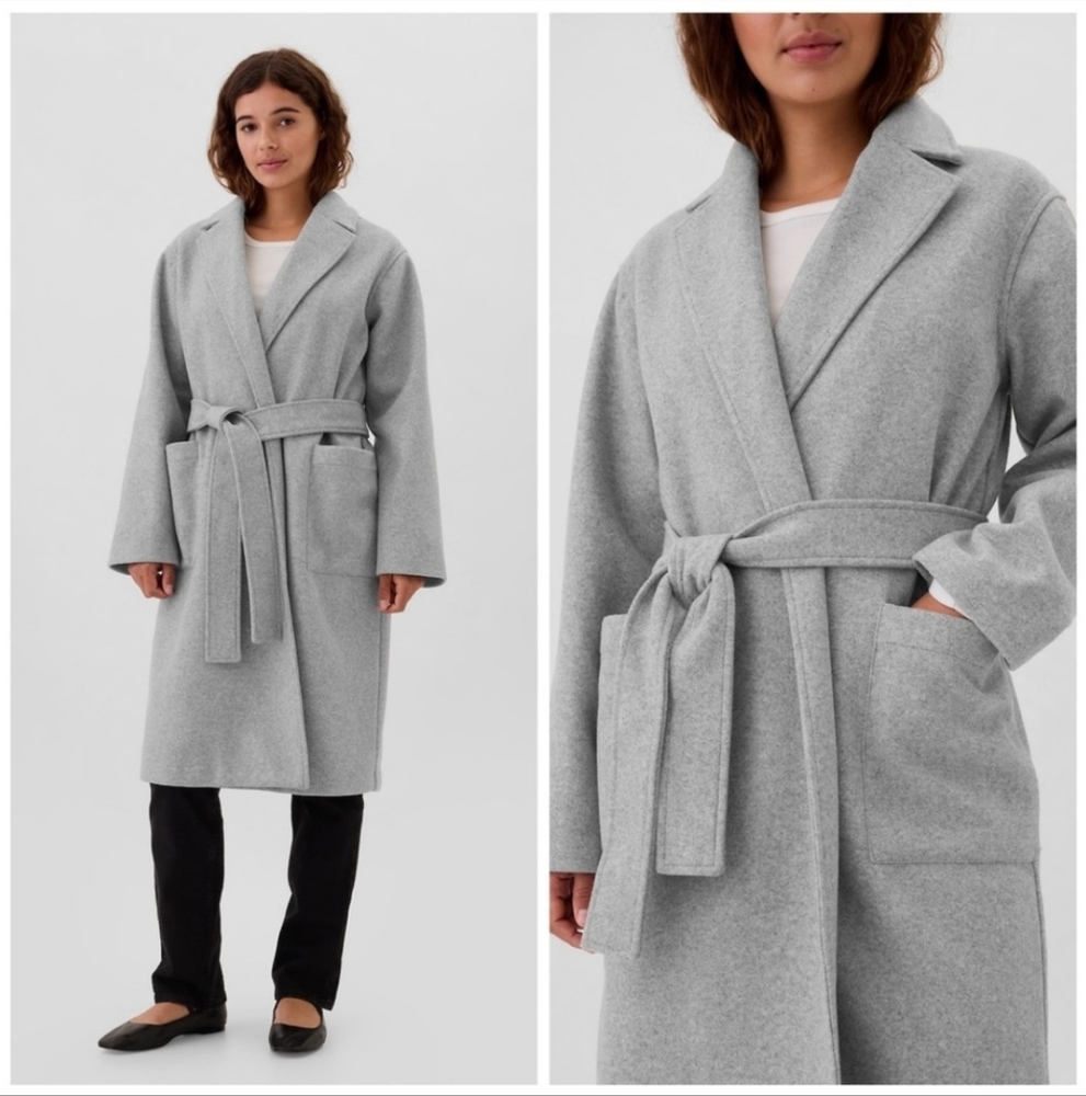 Gap Gray Wrap Peacoat - Picture 4 of 5